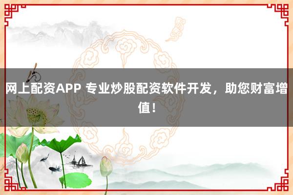 网上配资APP 专业炒股配资软件开发，助您财富增值！