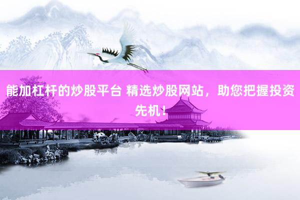 能加杠杆的炒股平台 精选炒股网站，助您把握投资先机！