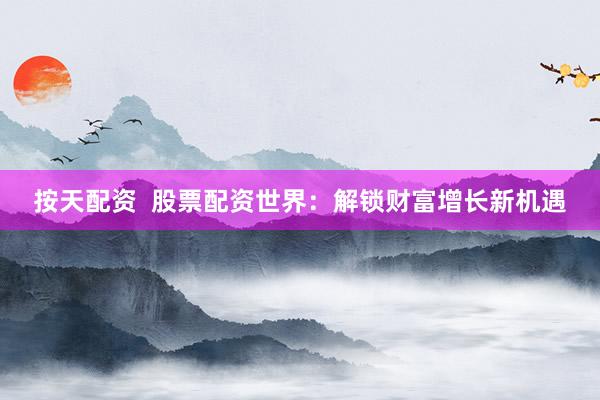 按天配资  股票配资世界：解锁财富增长新机遇