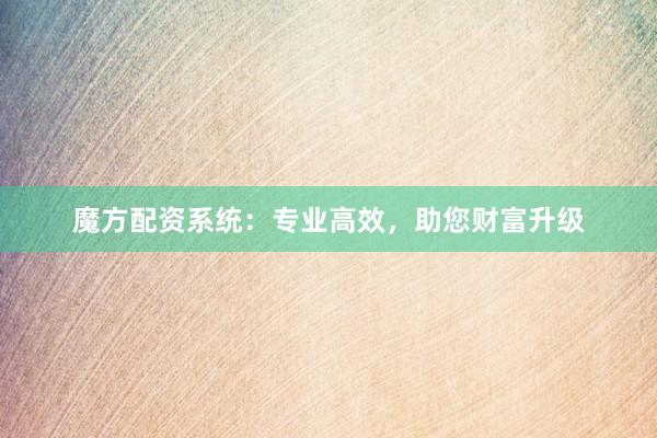 魔方配资系统：专业高效，助您财富升级